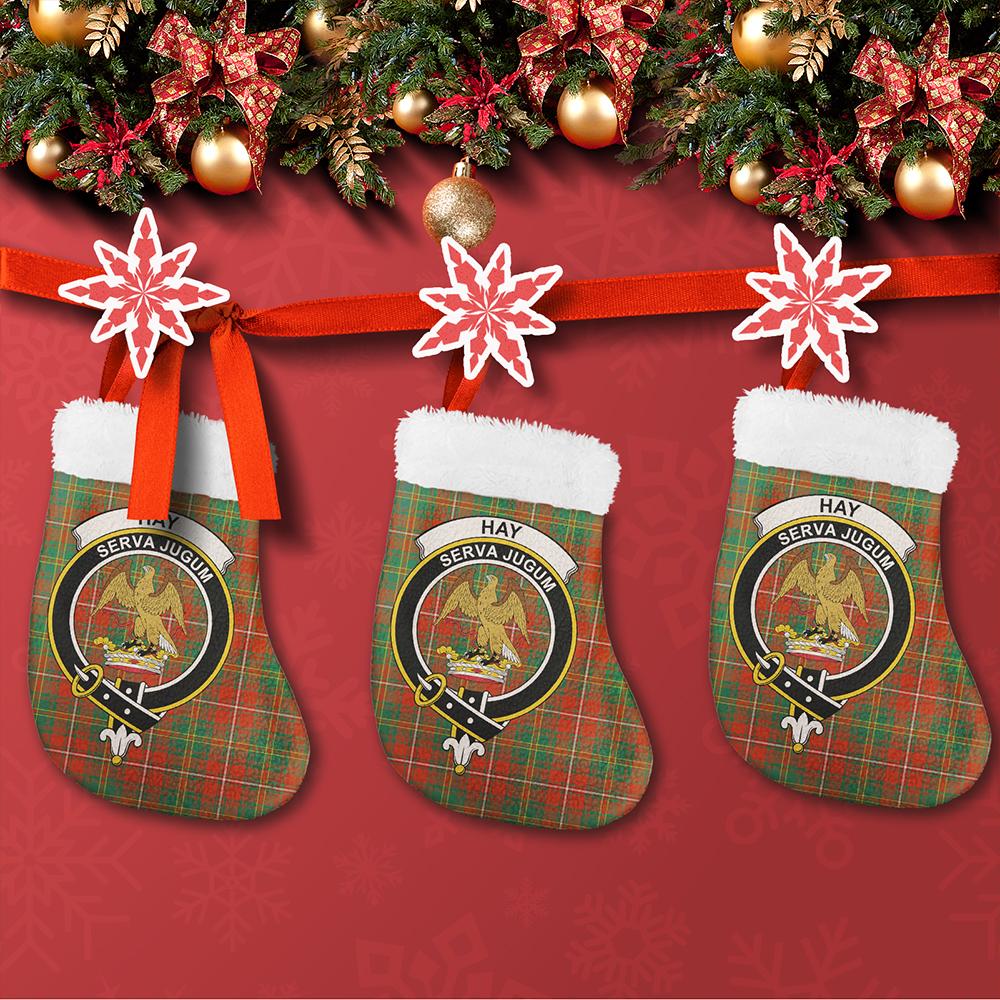 Hay Ancient Tartan Classic Crest Christmas Sock