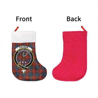 Fraser Ancient Tartan Classic Crest Christmas Sock