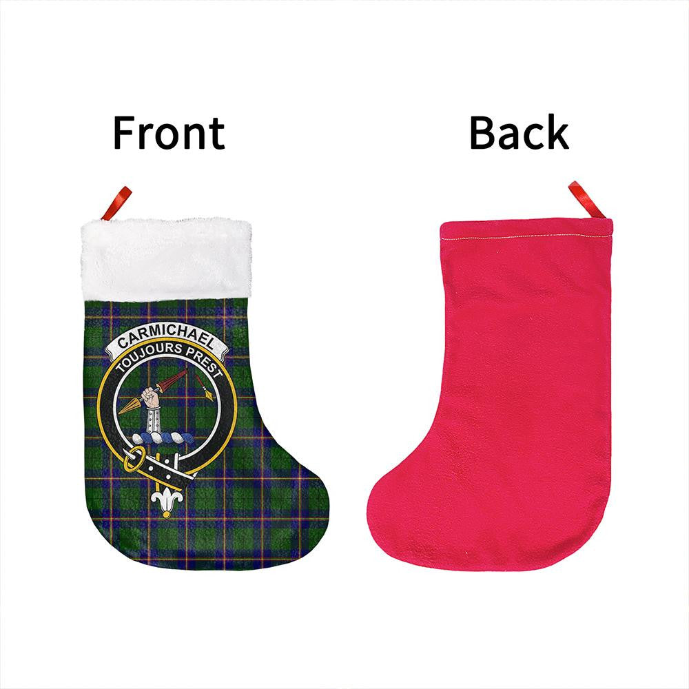 Carmichael Modern Tartan Classic Crest Christmas Sock