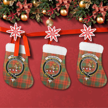 MacAulay Ancient Tartan Classic Crest Christmas Sock