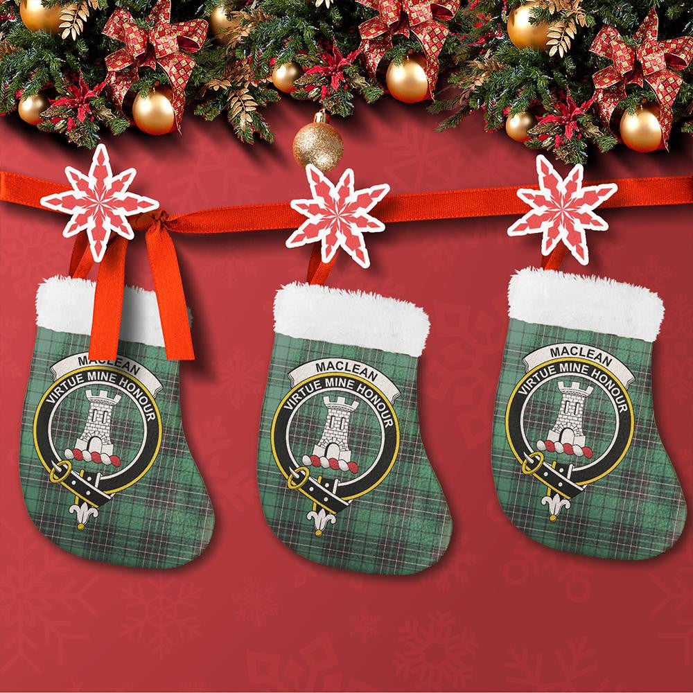 MacLean Hunting Tartan Classic Crest Christmas Sock