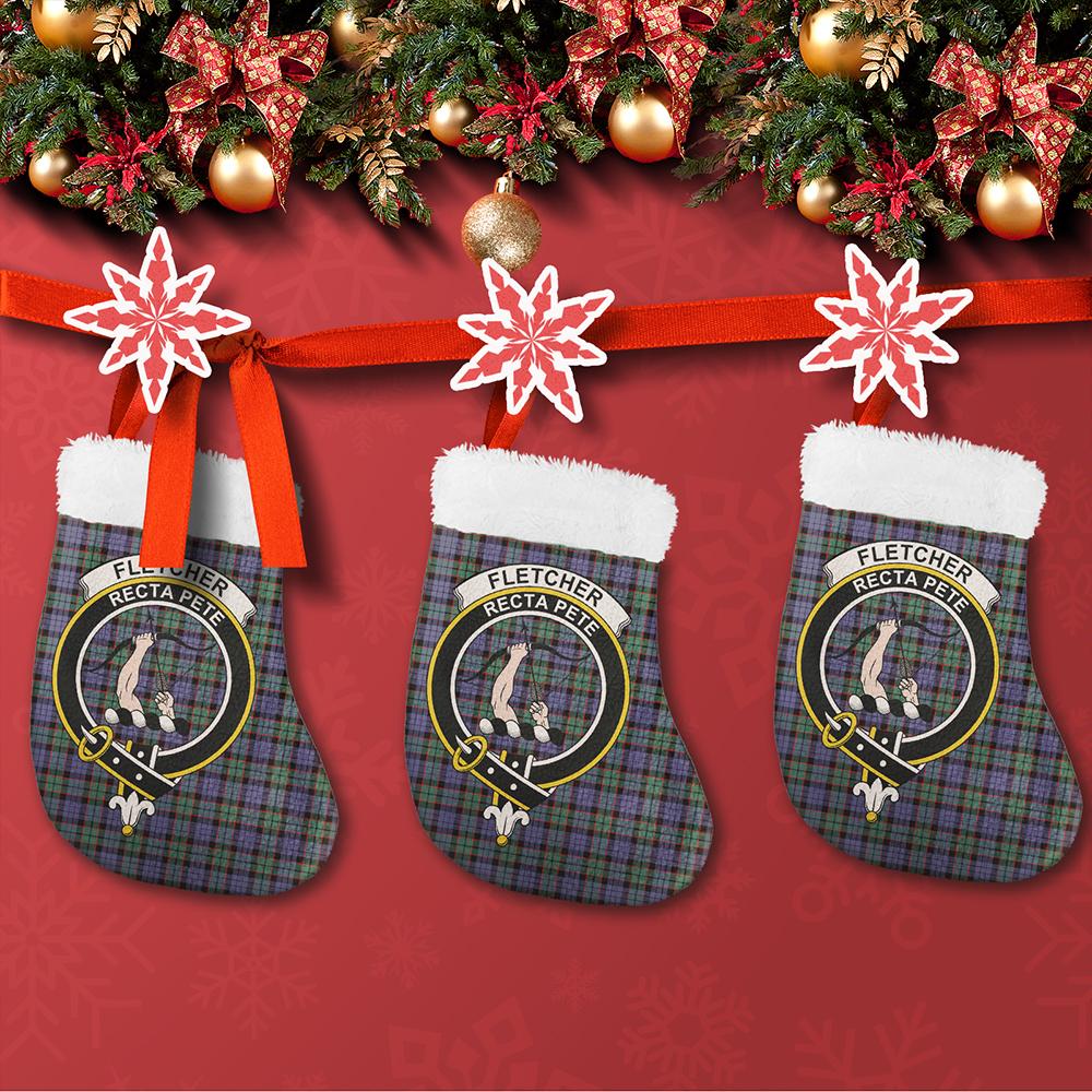 Fletcher Modern Tartan Classic Crest Christmas Sock