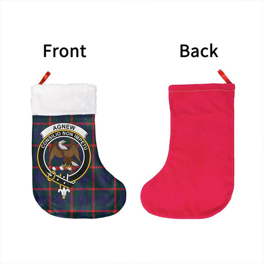 Agnew Modern Tartan Classic Crest Christmas Sock