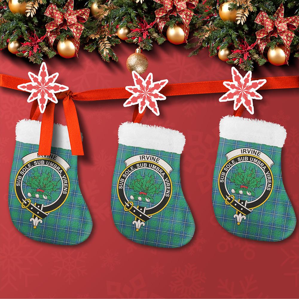 Irvine Ancient Tartan Classic Crest Christmas Sock