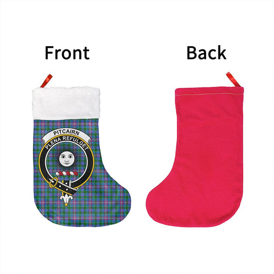 Pitcairn Hunting Tartan Classic Crest Christmas Sock