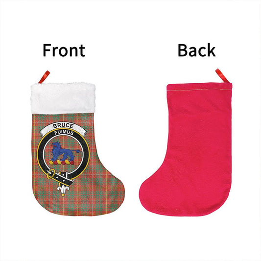 Bruce Ancient Tartan Classic Crest Christmas Sock