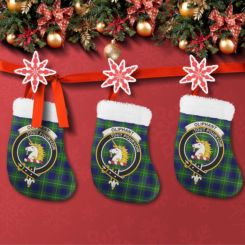 Oliphant Modern Tartan Classic Crest Christmas Sock