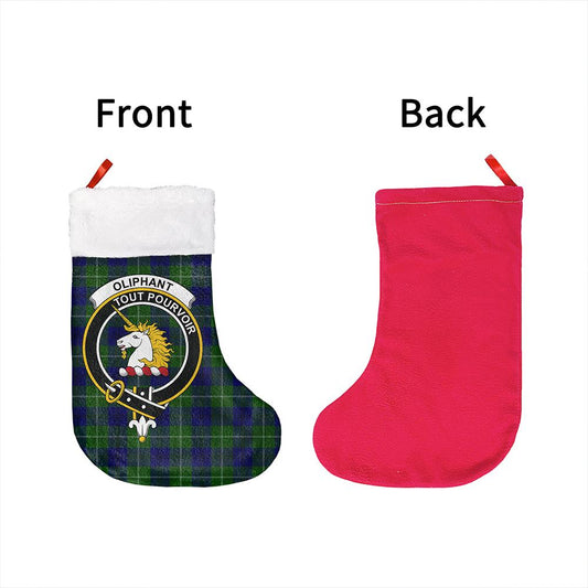 Oliphant Modern Tartan Classic Crest Christmas Sock