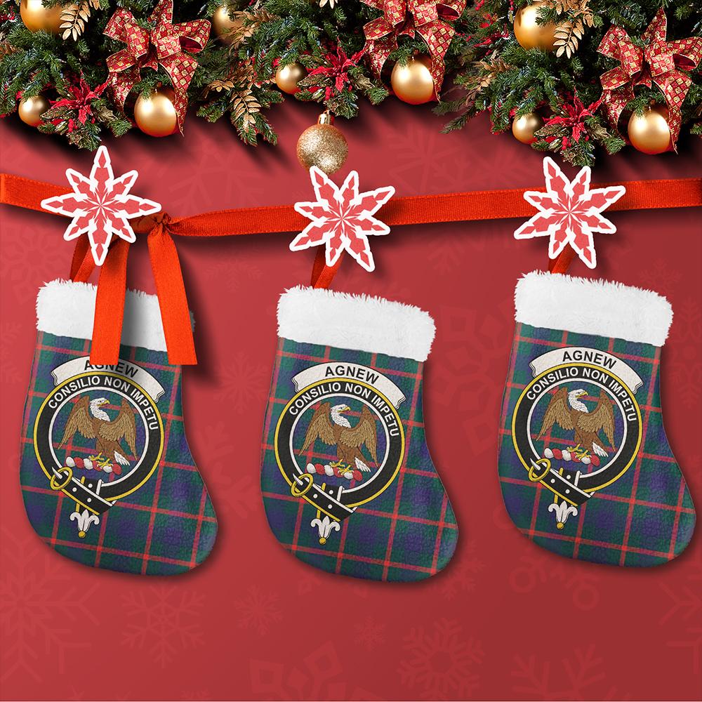 Agnew Modern Tartan Classic Crest Christmas Sock