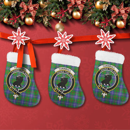 Turnbull Hunting Tartan Classic Crest Christmas Sock