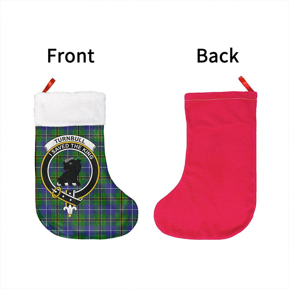 Turnbull Hunting Tartan Classic Crest Christmas Sock