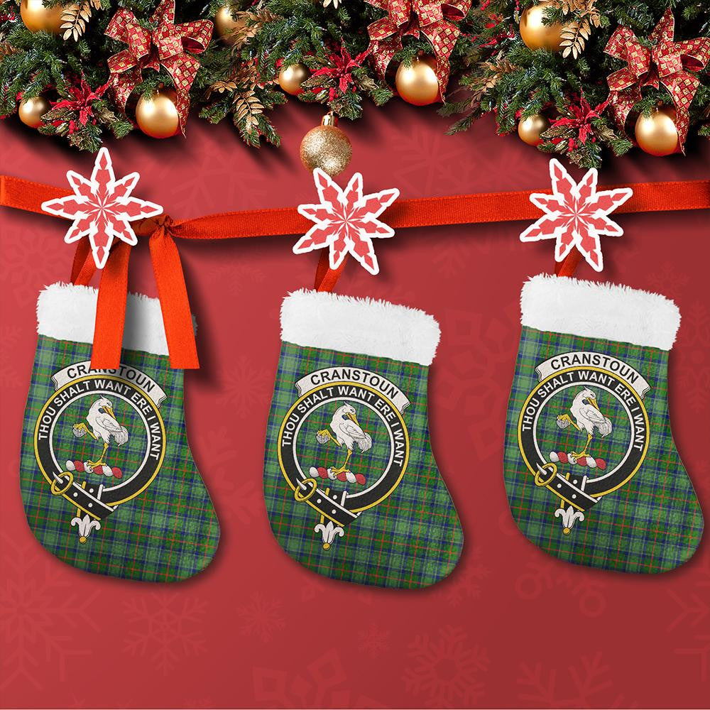 Cranstoun Tartan Classic Crest Christmas Sock