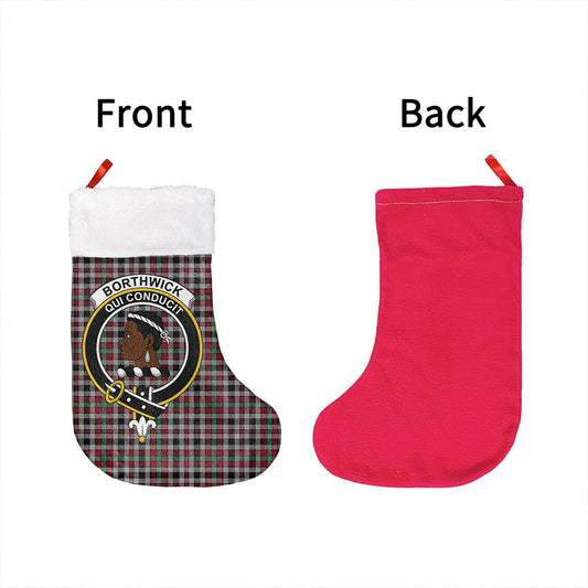 Borthwick Ancient Tartan Classic Crest Christmas Sock