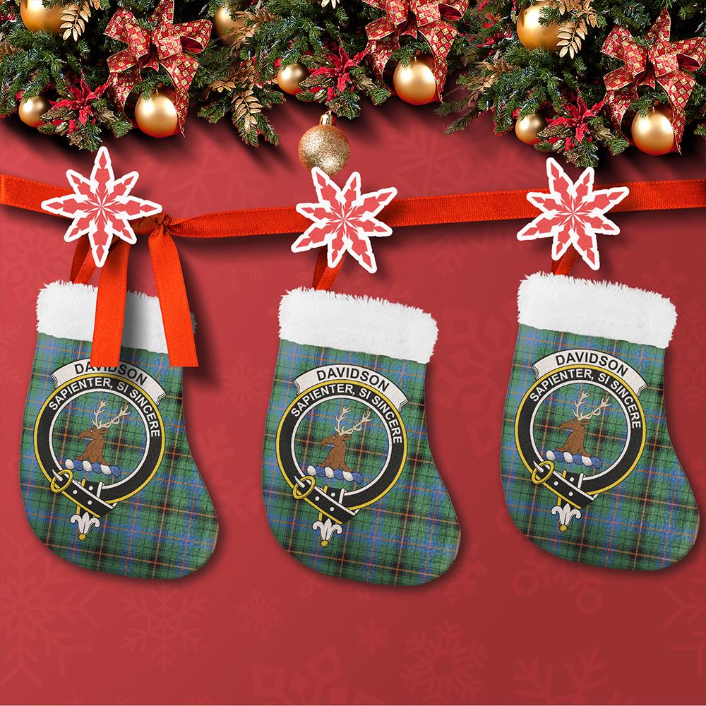 Davidson Ancient Tartan Classic Crest Christmas Sock