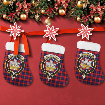 MacLachlan Modern Tartan Classic Crest Christmas Sock