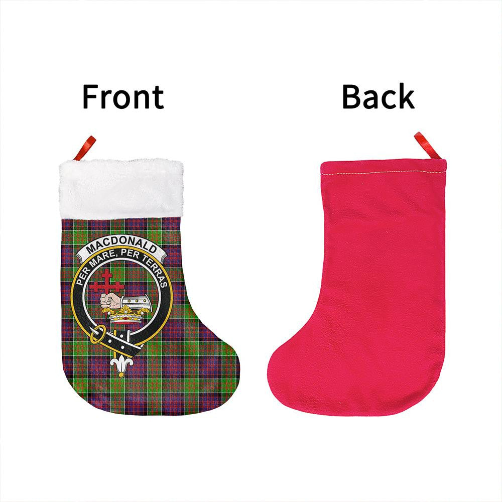 MacDonald of Clanranald Tartan Classic Crest Christmas Sock