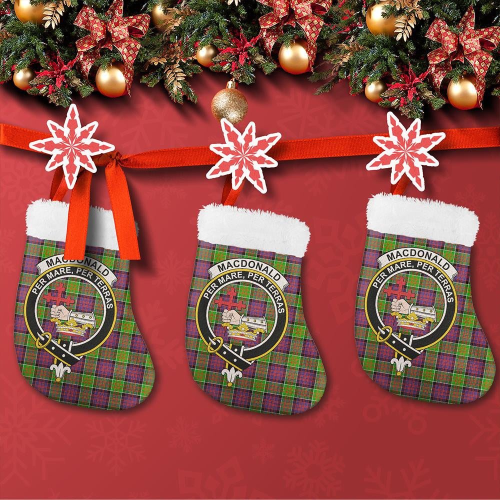 MacDonald of Clanranald Tartan Classic Crest Christmas Sock