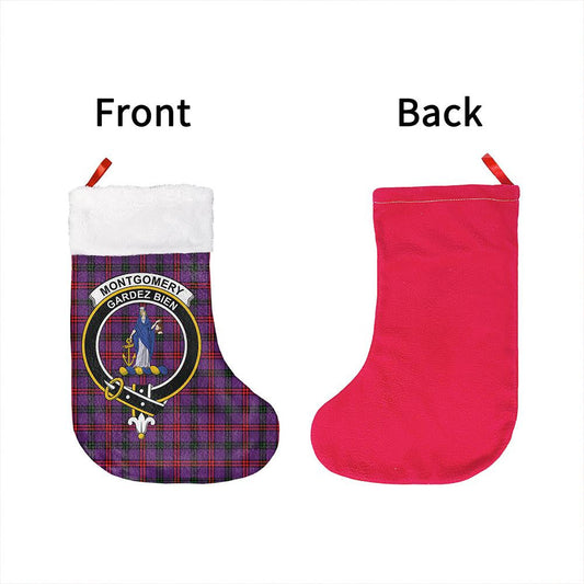 Montgomery Modern Tartan Classic Crest Christmas Sock