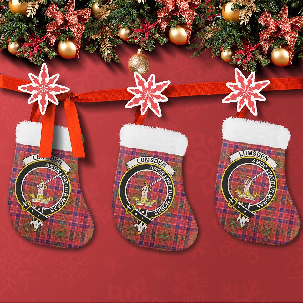 Lumsden Modern Tartan Classic Crest Christmas Sock