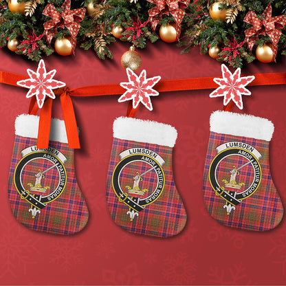 Lumsden Modern Tartan Classic Crest Christmas Sock