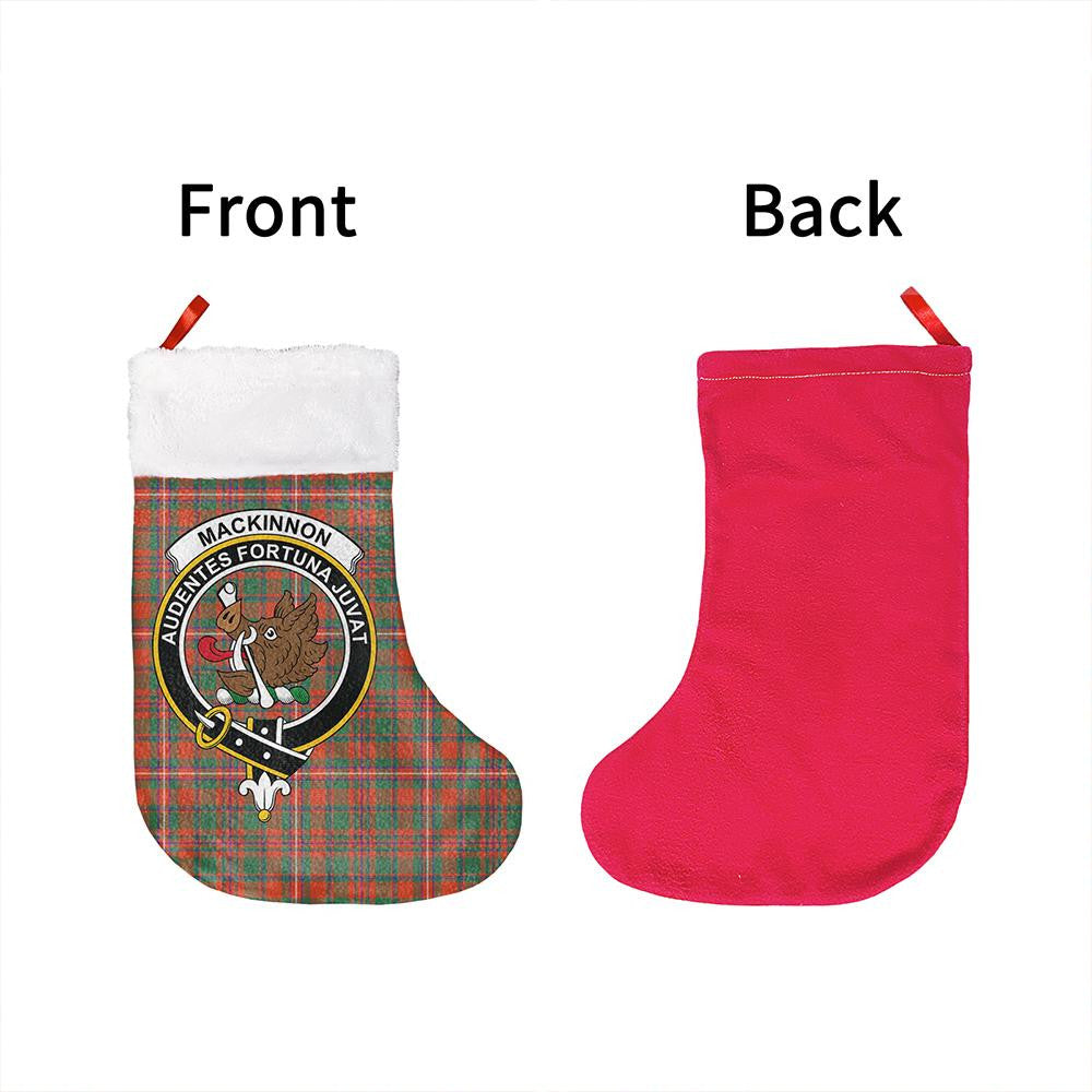 MacKinnon Ancient Tartan Classic Crest Christmas Sock