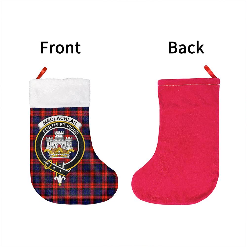 MacLachlan Modern Tartan Classic Crest Christmas Sock