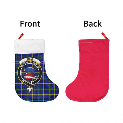 Weir Modern Tartan Classic Crest Christmas Sock