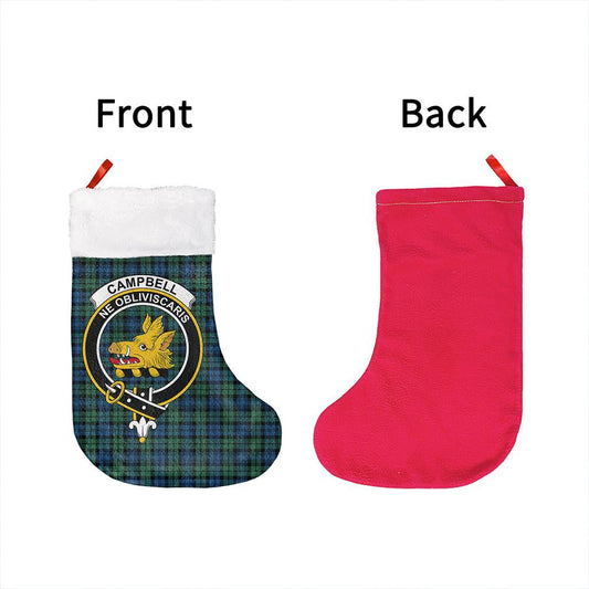 Campbell Ancient 02 Tartan Classic Crest Christmas Sock