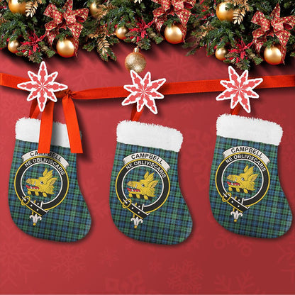 Campbell Ancient 02 Tartan Classic Crest Christmas Sock