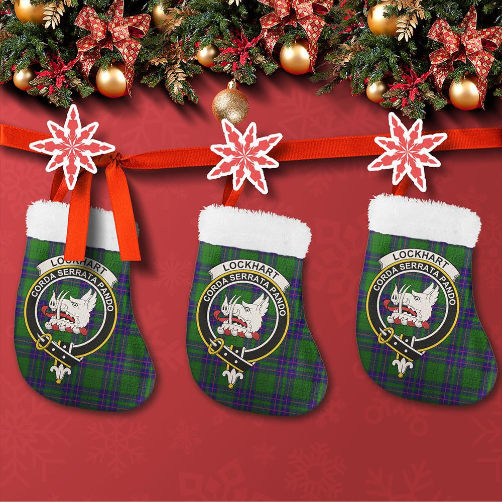 Lockhart Tartan Classic Crest Christmas Sock