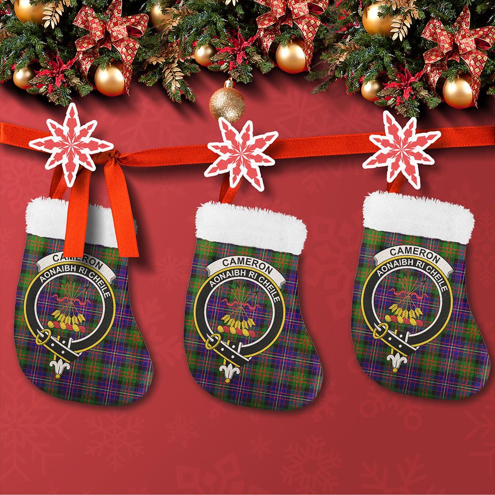 Cameron of Erracht Modern Tartan Classic Crest Christmas Sock