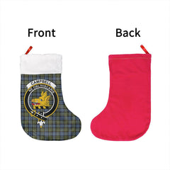 Campbell Faded Tartan Classic Crest Christmas Sock