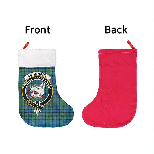 Lockhart Modern Tartan Classic Crest Christmas Sock