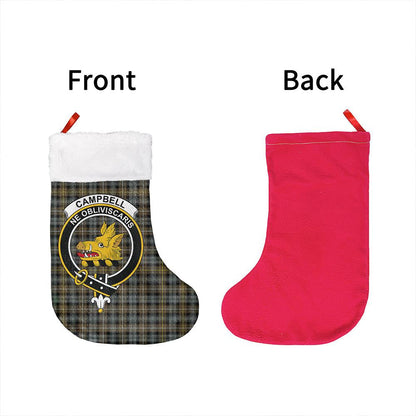 Campbell Argyll Weathered Tartan Classic Crest Christmas Sock