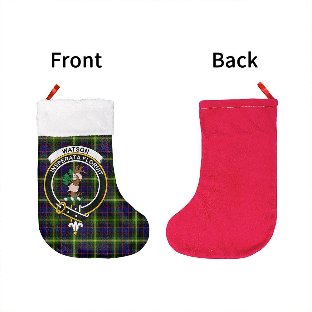 Watson Modern Tartan Classic Crest Christmas Sock