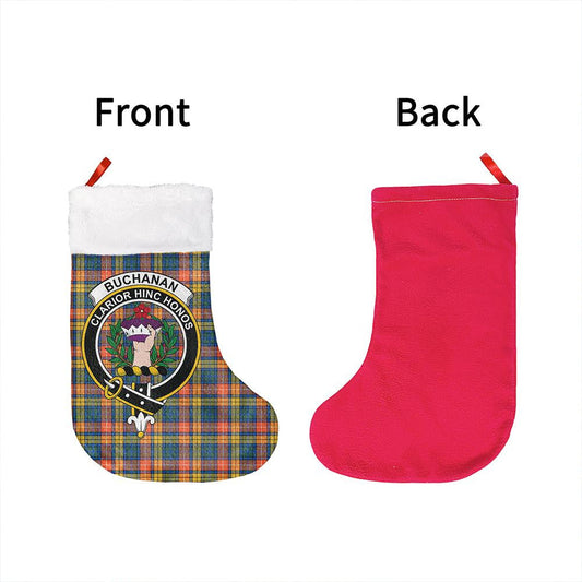 Buchanan Ancient Tartan Classic Crest Christmas Sock