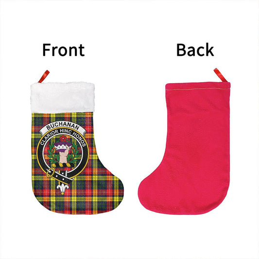 Buchanan Modern Tartan Classic Crest Christmas Sock