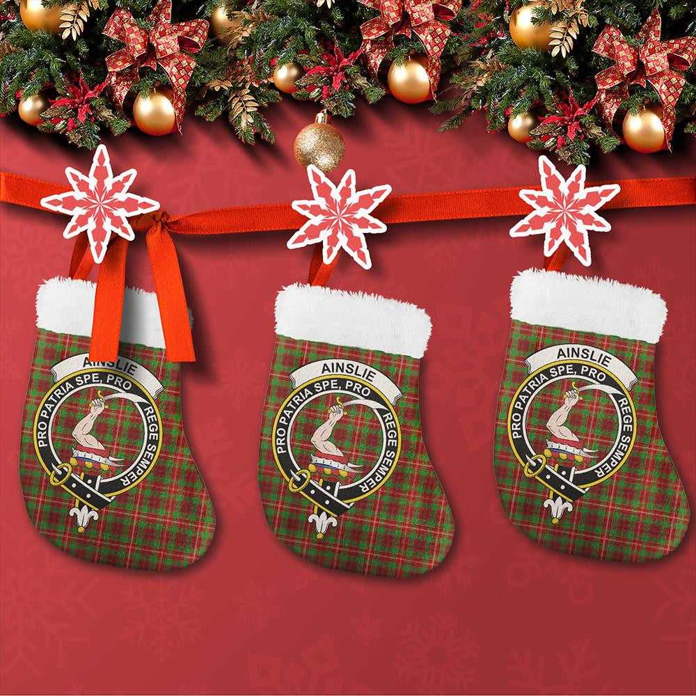 Ainslie Tartan Classic Crest Christmas Sock