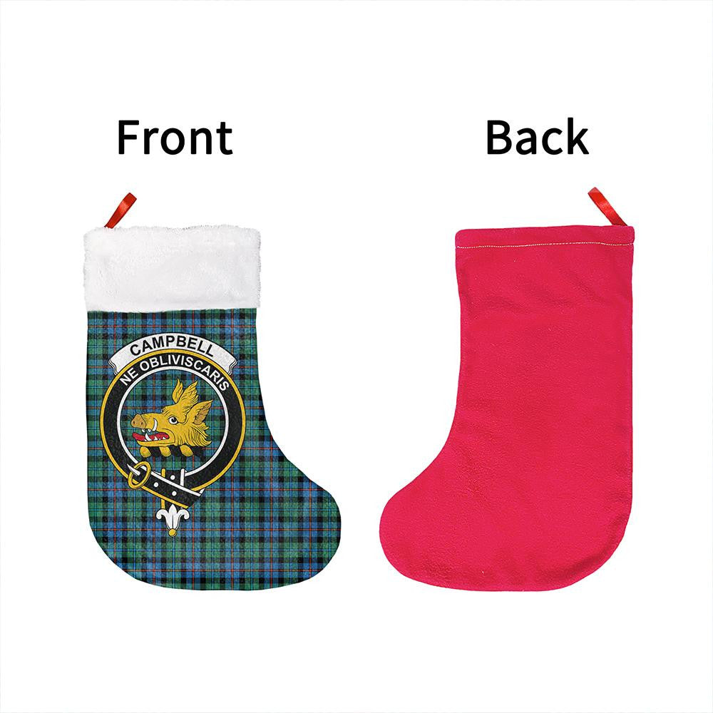 Campbell of Cawdor Ancient Tartan Classic Crest Christmas Sock