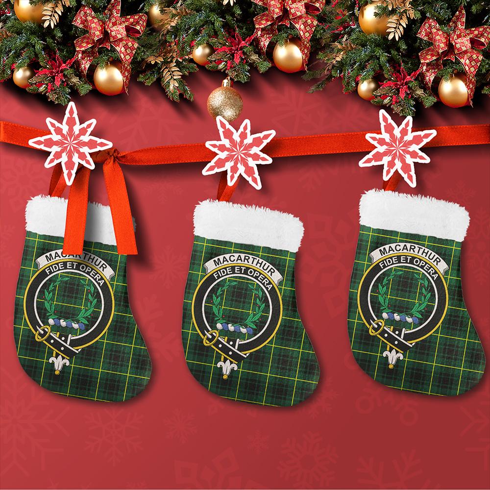 MacArthur Modern Tartan Classic Crest Christmas Sock