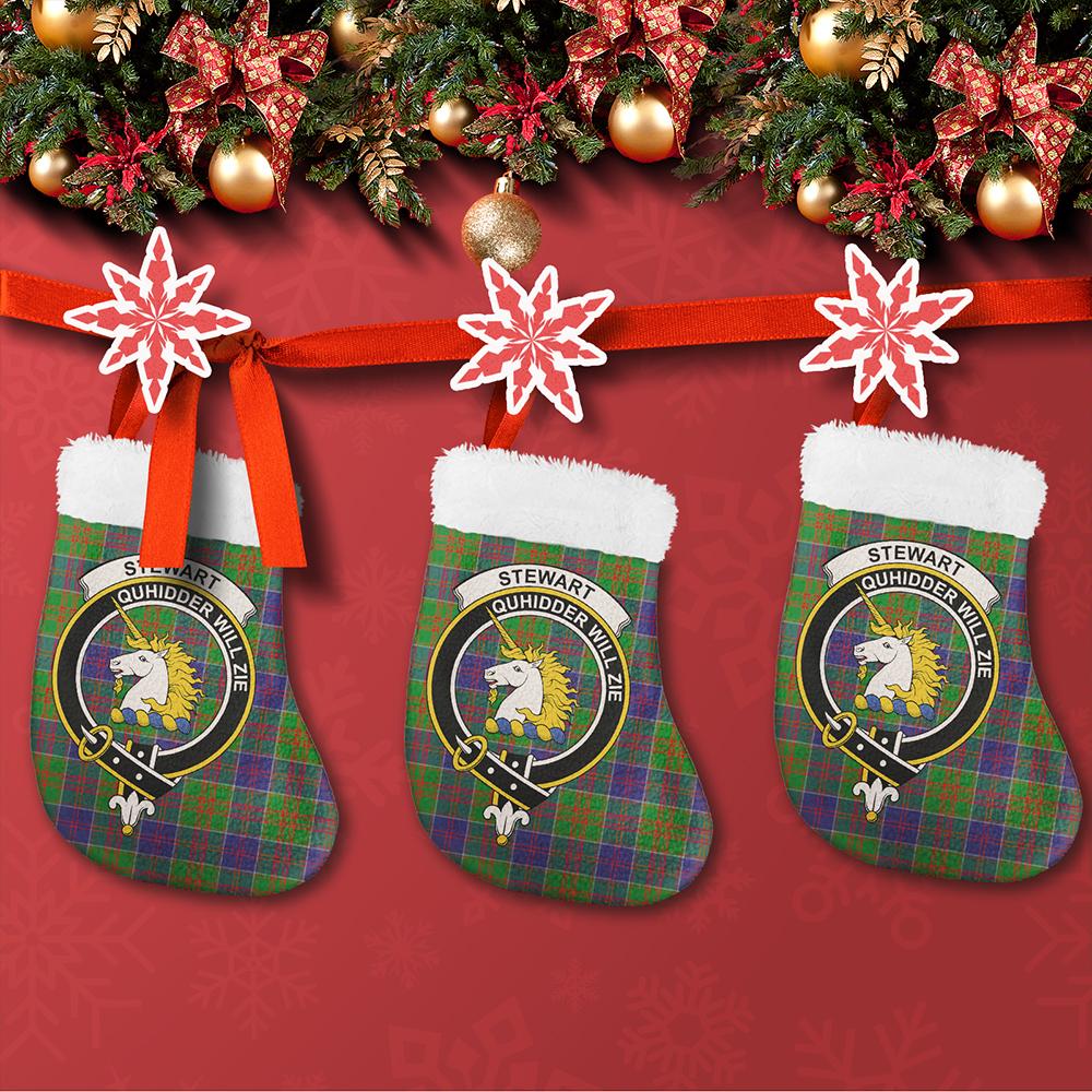 Stewart of Appin Hunting Modern Tartan Classic Crest Christmas Sock