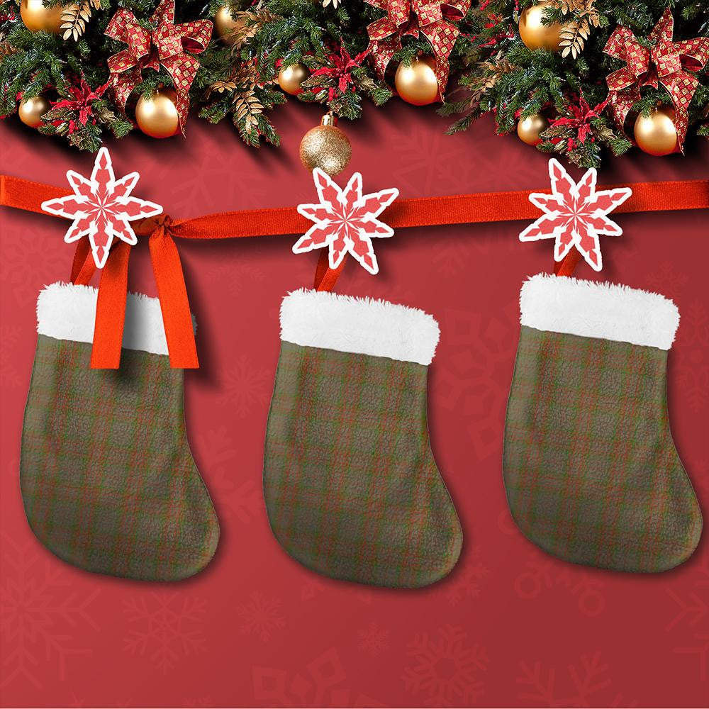 Gray Tartan Classic Christmas Sock