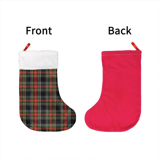 Stewart Black Tartan Classic Christmas Sock