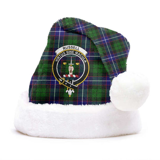 Russell Modern Tartan Crest Christmas Hat