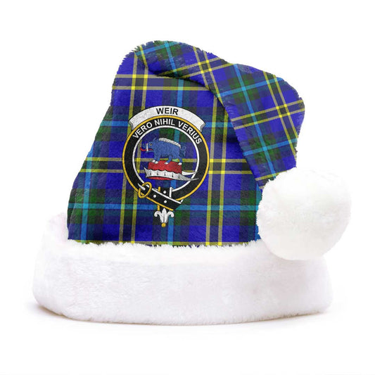 Weir Modern Tartan Crest Christmas Hat