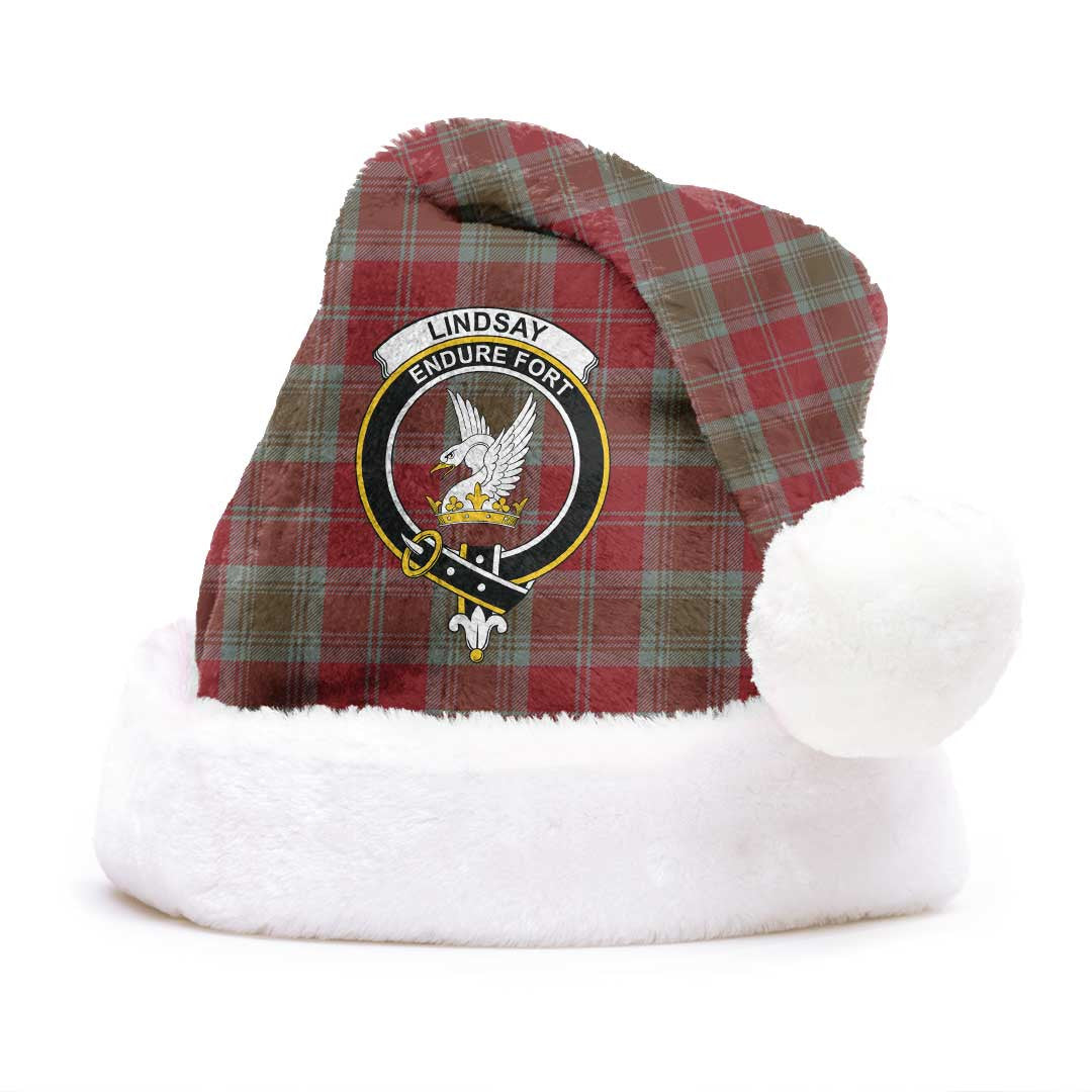 Lindsay Weathered Tartan Crest Christmas Hat