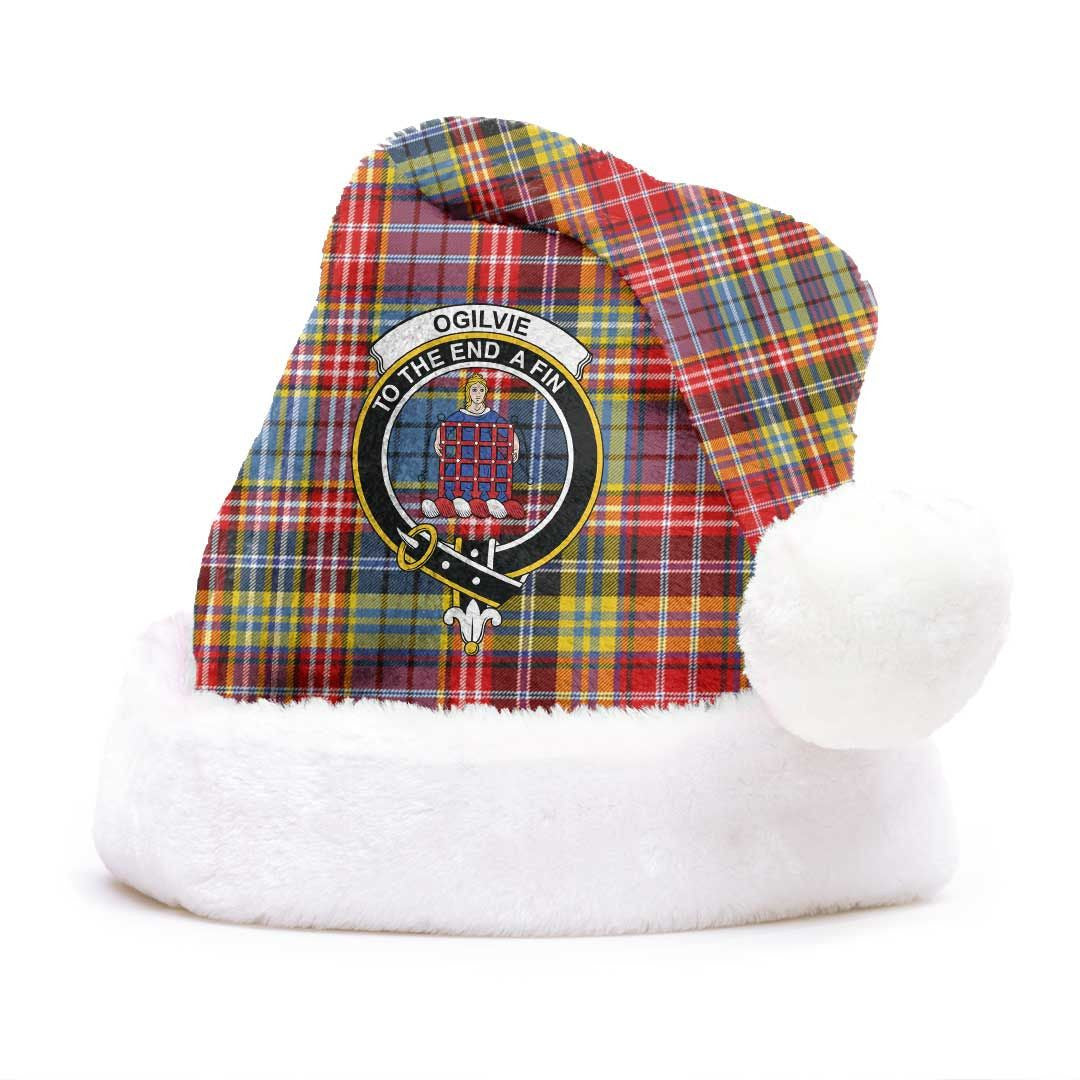 Ogilvie Tartan Crest Christmas Hat