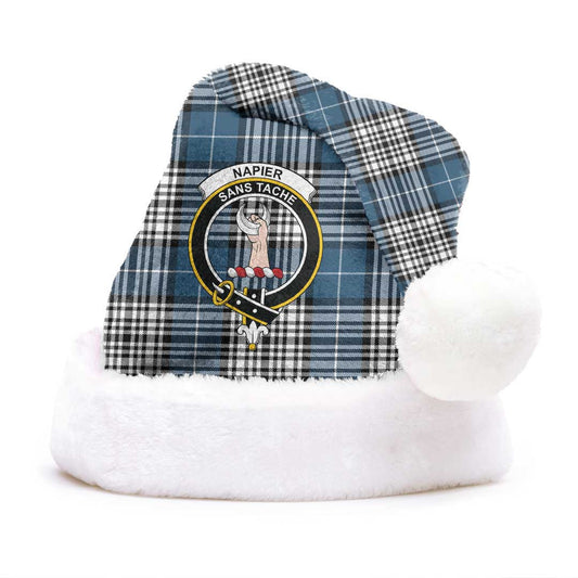 Napier Modern Tartan Crest Christmas Hat