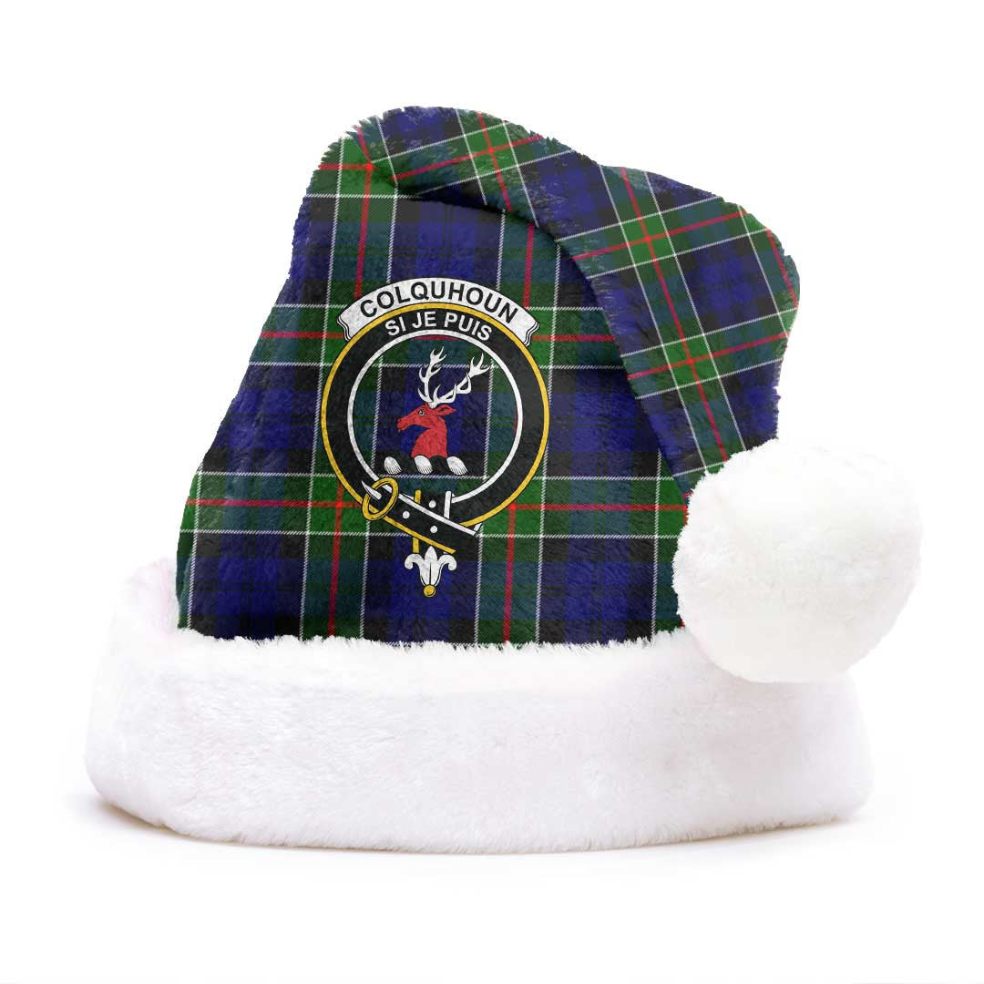 Colquhoun Modern Tartan Crest Christmas Hat