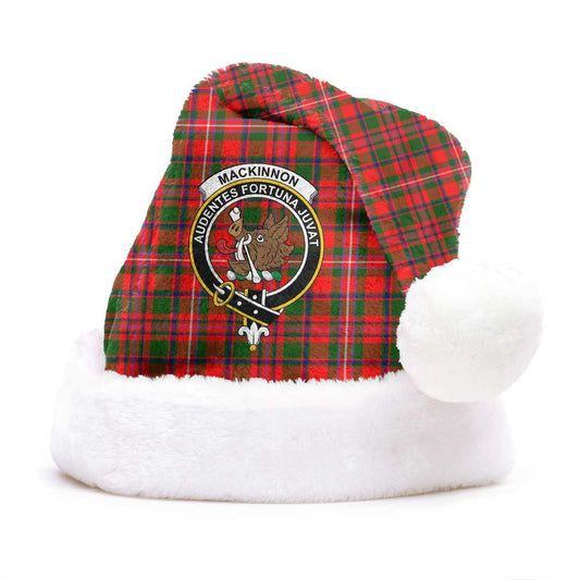 MacKinnon Modern Tartan Crest Christmas Hat